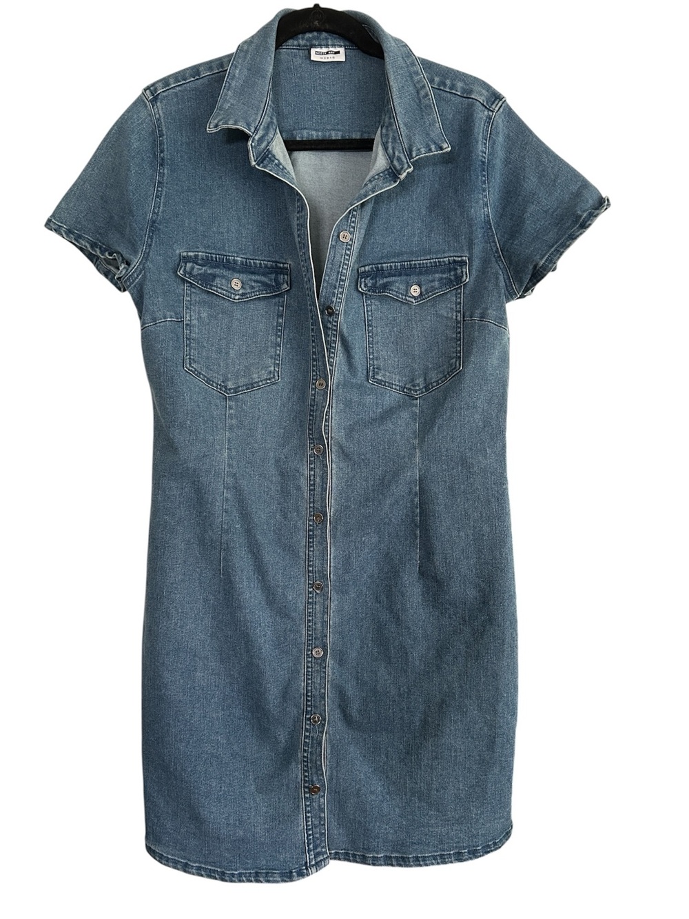 Noisy May joy short-sleeve denim dress - Picture 6 of 8